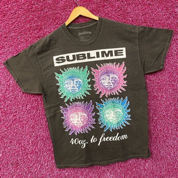 Sublime 40 Oz. To Freedom Sun Logo Album Cover Art T-Shirt L/XL - Picture 3 of 4